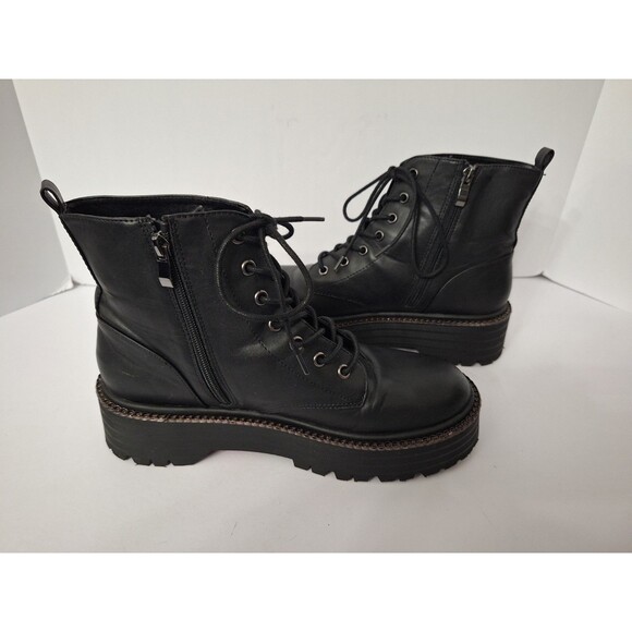Y2K BCBG Generation Kayte Chunky Platform Combat Boots Womens Sz 10M Gothic - Picture 6 of 12